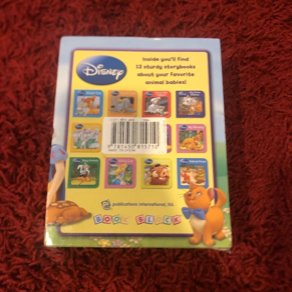 Sealed New Disney Baby Animal Storybook 12 Board Book Set My First Library